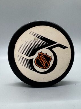 Vintage NHL 75th Shield Logo Hockey Puck – Official NHL Licensed Collectible